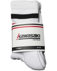 Kawasaki - Chaussettes hautes 2 Pack Socks K222068 1002 White - Lyst