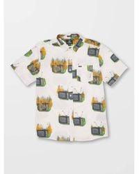 Volcom - Chemise Camisa Justin Hager Woven Whitecap Grey - Lyst