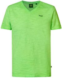 Petrol Industries - T-shirt T-Shirt Bellows Melange Bright Green - Lyst