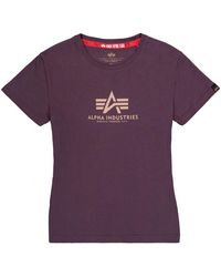 Alpha Industries - T-shirt New Basic T Women - Plum - Lyst