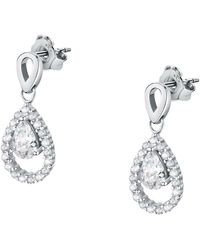 Cleor - Boucles oreilles Boucles d'oreilles en argent 925/1000 recyclé et zircon - Lyst