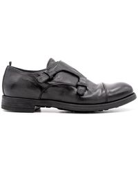 Lace up and monkstrap shoes leather Officine Creative pour homme en coloris Noir Homme Chaussures Chaussures à enfiler Chaussures à boucles 