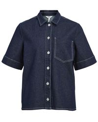 Object - Blouses Shirt Gemme - Dark Blue Denim - Lyst