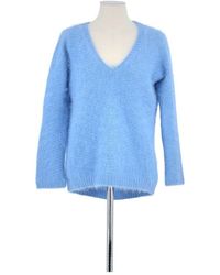 Sandro - Pull Pull en lin bleu - Lyst