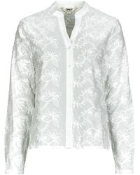 ONLY - Blouse Onlcarmen Fr L/S 3D Emb Shirt - Lyst