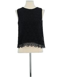 Ba&sh - Blouses Top sans manche en coton noir - Lyst