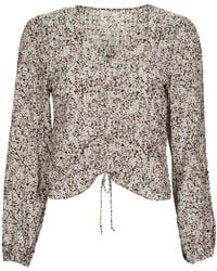 ONLY - Blusen Onlheidi L/S Ruching Top - Lyst