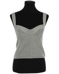 ESCADA - Blouses Top sans manche en laine noir - Lyst