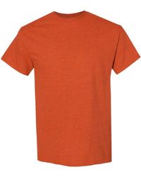Gildan T-shirt Korte Mouw Heavy - Oranje