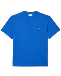 Lacoste - T-shirt T-SHIRT CLASSIC FIT EN JERSEY DE COTON BLEU - Lyst