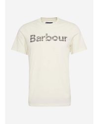 Barbour - T-shirt kilnwick t-shirt - blanc antique - Lyst