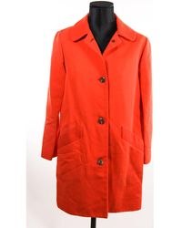 Manteau long Velours MSGM en coloris Orange Femme Vêtements Manteaux Manteaux longs et manteaux dhiver 