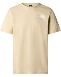 The North Face - T-shirt TEE SHIRT REDBOX BEIGE - GRAVEL - L - Lyst