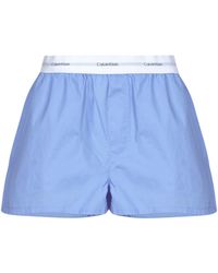 Calvin Klein - Pyjama's Nachthemden Logo Wb Poplin Short - Lyst