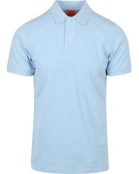 Suitable - T-shirt Polo Mang Bleu Clair - Lyst