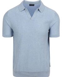 Suitable - T-shirt Knitted Polo Compact Harring Bleu Clair - Lyst