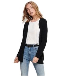 ONLY - Gilet Lesly Open Knitted Cardigan - Black - Lyst