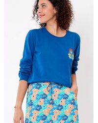 La Fiancee Du Mekong - Pull Sweat brodé coton biologique uni GUSTAVO - Lyst