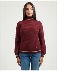 Yes-Zee - Pull Pull col roulé en mélange viscose - Lyst