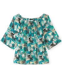 Daxon - Chemise by - Tunique fluide encolure élastiquée - Lyst