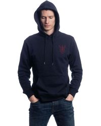 Harrington - Sweat-shirt Sweat hoodie en coton biologique marine - Lyst