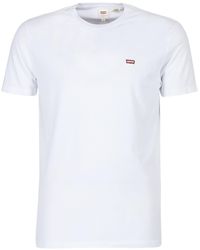 Levi's - T-shirt Met Kleine Vleermuis Logopatch In Wit - Lyst