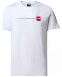 The North Face - T-shirt NF0A87NS M SS NSE TEE-FN4 WHITE - Lyst