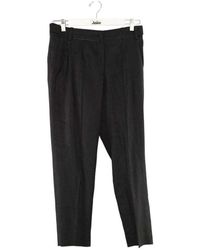 Maje - Pantalon Pantalon droit en laine noir - Lyst