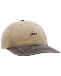 Obey - Casquette Pigment 2 tone lowercase 6 pan - Lyst