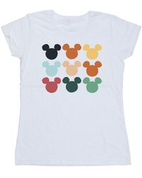 Disney - T-shirt Mickey Mouse Heads Square - Lyst
