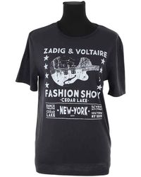 Zadig & Voltaire - T-shirt T-shirt en coton noir - Lyst