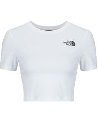 The North Face - T-Shirt Korte Mouw S/S Essential Cropped Slim Tee - Lyst