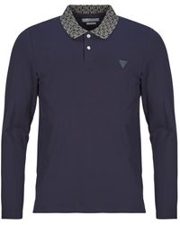 Guess - Poloshirt Stu Ls Polo - Lyst