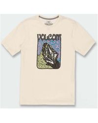 Volcom - T-shirt Camiseta Farm to Yard Submerged - Off White - Lyst