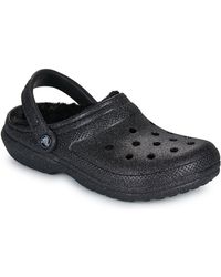 Crocs™ - Classic Fuzz Lined Glitter Clog 42-43 EU Black - Lyst