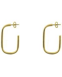 Orusbijoux - Boucles oreilles Boucles D'oreilles Tube En Argent Forme Ovale Petit Modèle - Lyst
