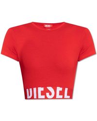 DIESEL - T-shirt A14593 0HMAU - SPORT CROPPED-42A - Lyst