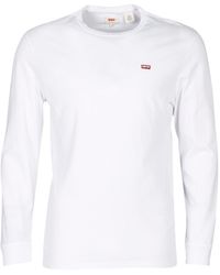 Levi's - Homme T-shirt original à manches longues, Blanc hommes T-shirt en blanc - Lyst
