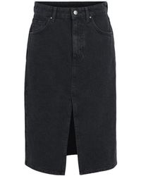 Object - Jupes midi Noos Harlow Midi Skirt - Black - Lyst
