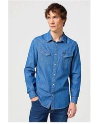 Wrangler - Chemise 112130117 WESTERN-DENIM MEDIUM - Lyst