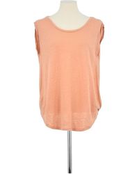 Sandro - Blouses Top sans manche en coton rose - Lyst