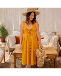Celeste - Lange Jurk Camomille - Lyst