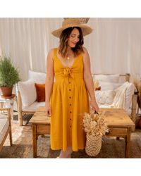 Celeste - Lange Jurk Camomille - Lyst