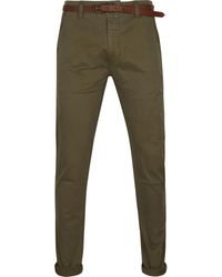 pantalons en chinos voor Casual broeken SELECTED Pantalon in het Groen voor heren Heren Kleding voor voor Broeken 