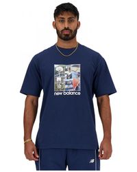 New Balance - T-shirt Hoops graphic t-shirt - Lyst