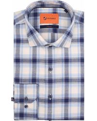 Suitable - Chemise Chemise Col Italien Flanelle A Carreaux - Lyst