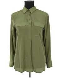 Maje - Blouses Blouse En Soie Verte - Lyst
