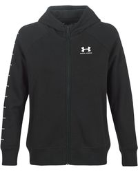 Under Armour RIVAL FLEECE SPORTSTYLE LC SLEEVE GRAPHIC FZ femmes Sweat-shirt en Noir