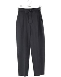 Maje - Pantalon Pantalon en laine noir - Lyst