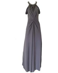 bcbg satin draped back maxi dress